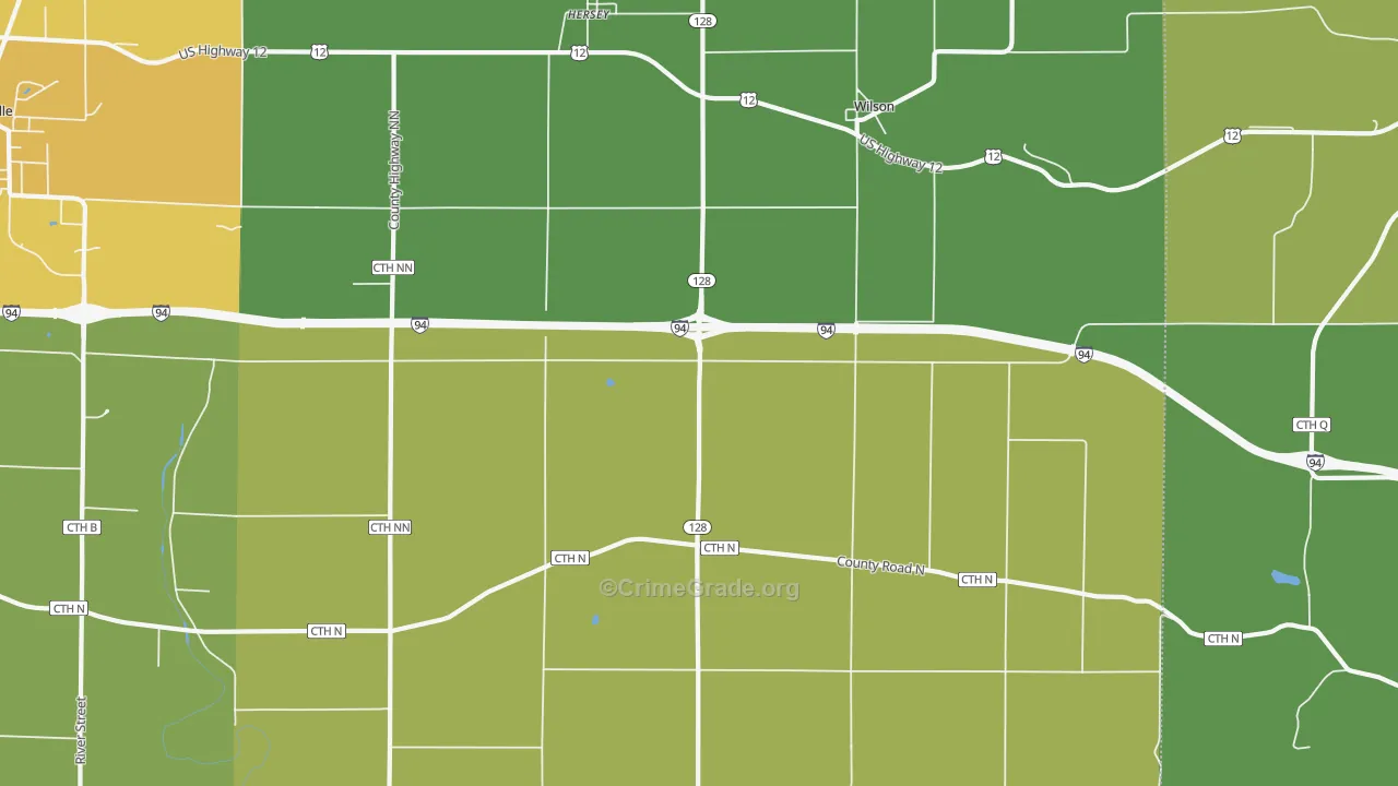 54027, WI Map of Drug-Related Crime Rates