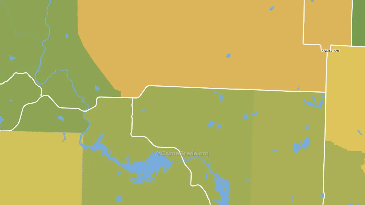 54104, WI Map of Drug-Related Crime Rates