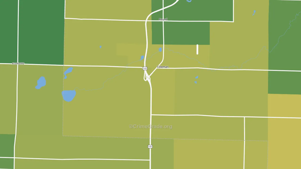 54112, WI Map of Drug-Related Crime Rates