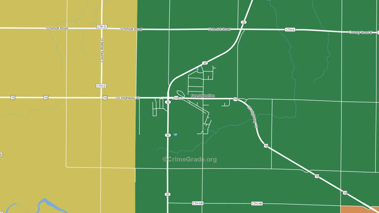 54123, WI Map of Drug-Related Crime Rates