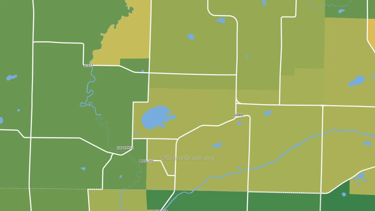 54124, WI Map of Drug-Related Crime Rates