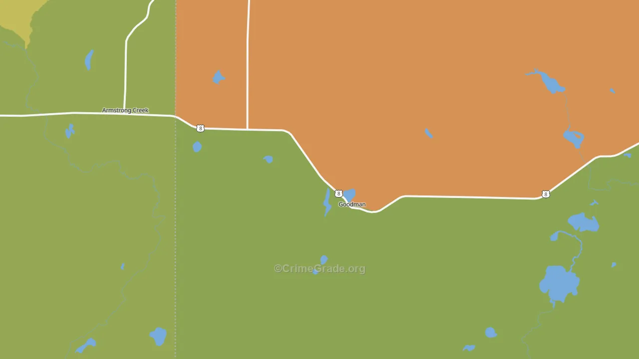 54125, WI Map of Drug-Related Crime Rates
