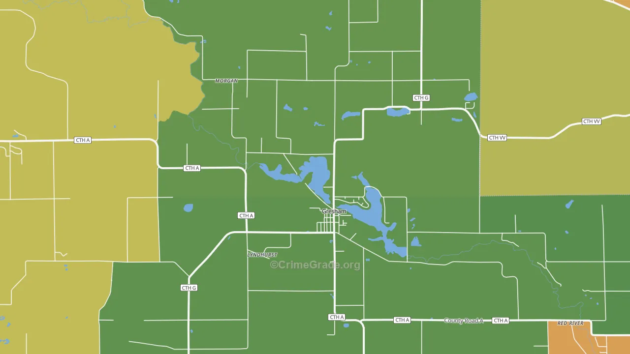 54128, WI Map of Drug-Related Crime Rates