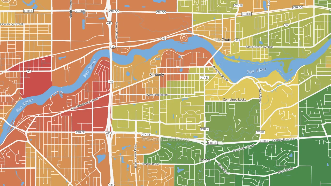 54136, WI Map of Drug-Related Crime Rates