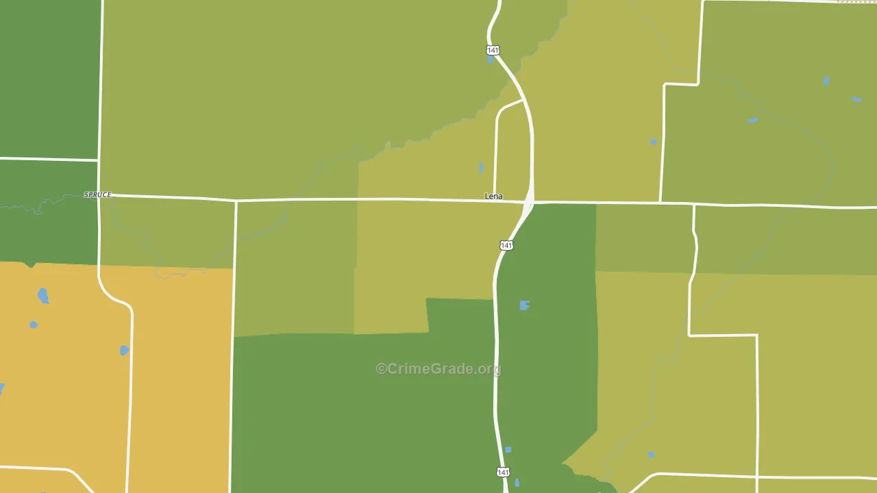 54139, WI Map of Drug-Related Crime Rates