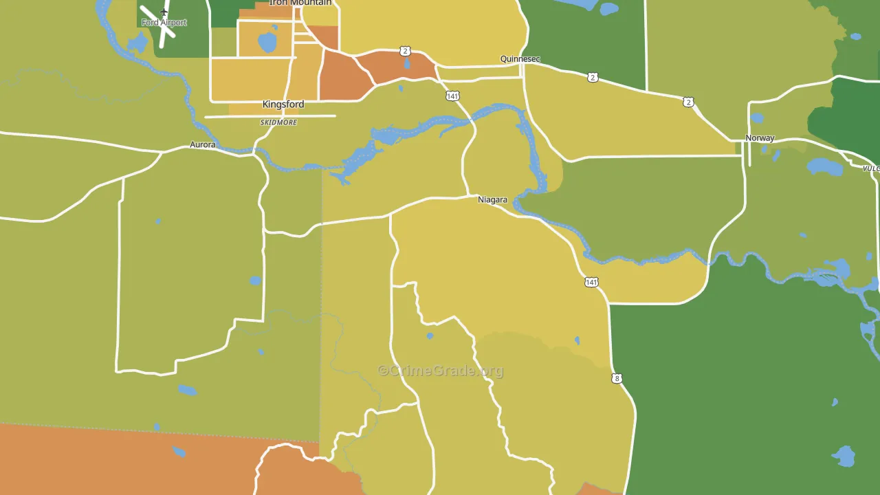 54151, WI Map of Drug-Related Crime Rates