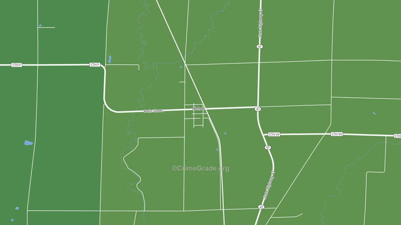 54152, WI Map of Drug-Related Crime Rates