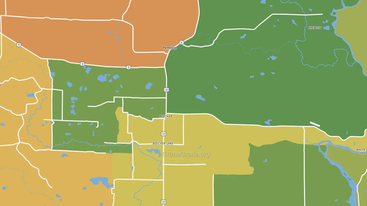 54156, WI Map of Drug-Related Crime Rates