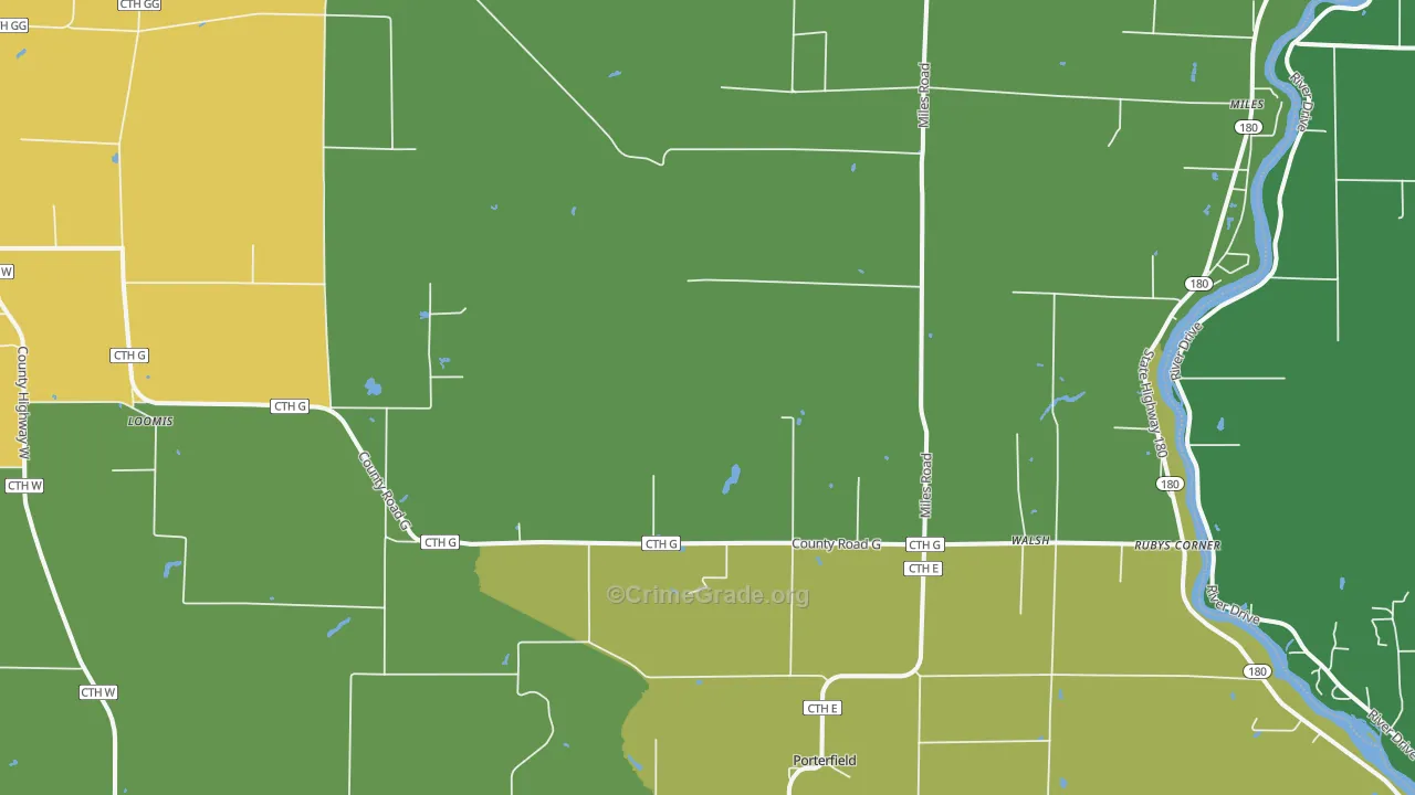 54159, WI Map of Drug-Related Crime Rates