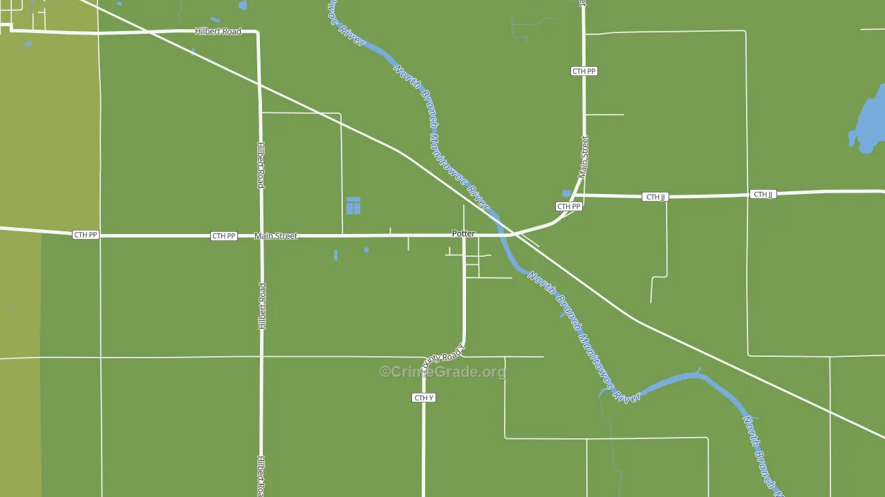 54160, WI Map of Drug-Related Crime Rates