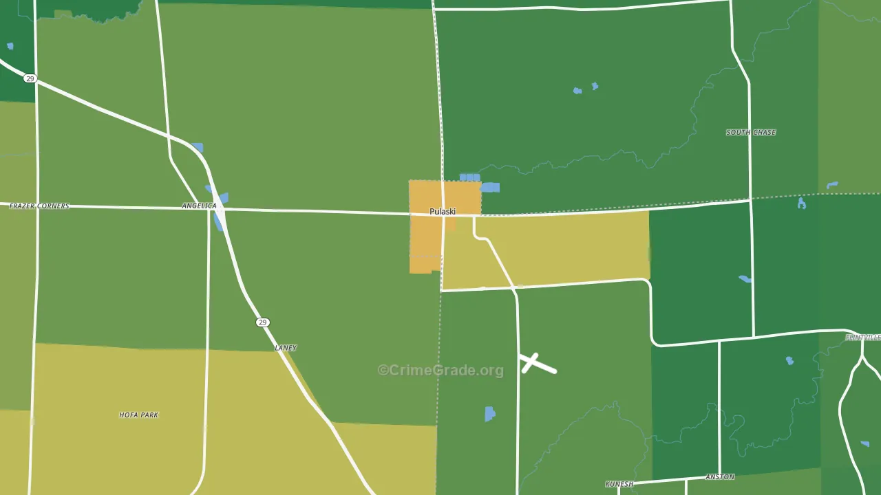 54162, WI Map of Drug-Related Crime Rates