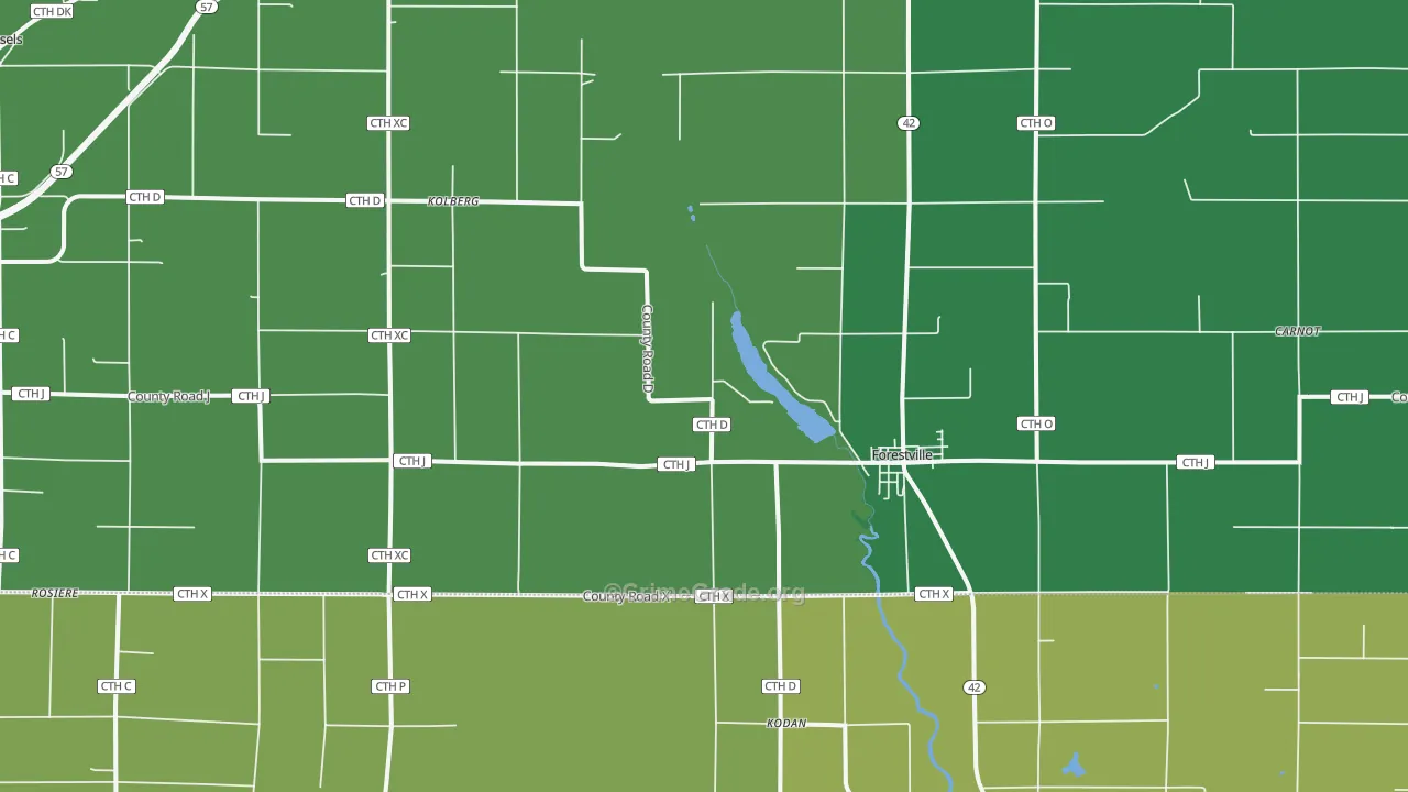 54213, WI Map of Drug-Related Crime Rates