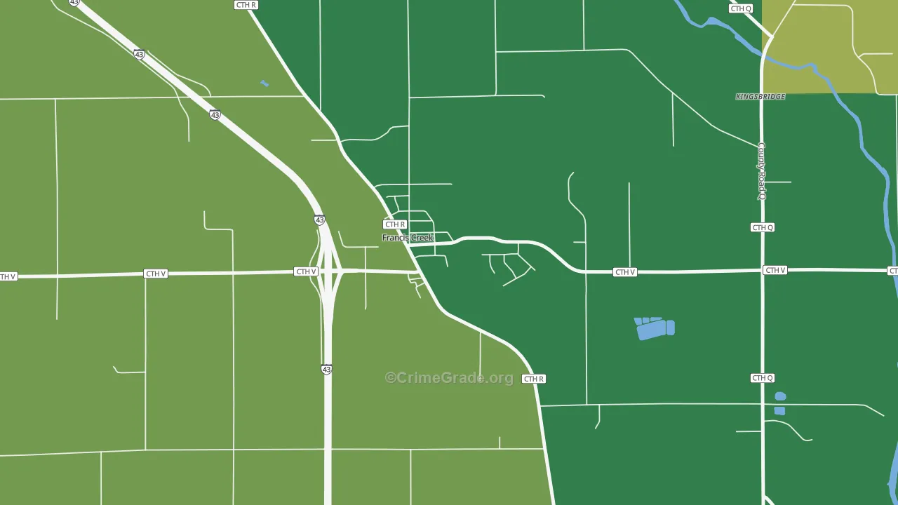 54214, WI Map of Drug-Related Crime Rates
