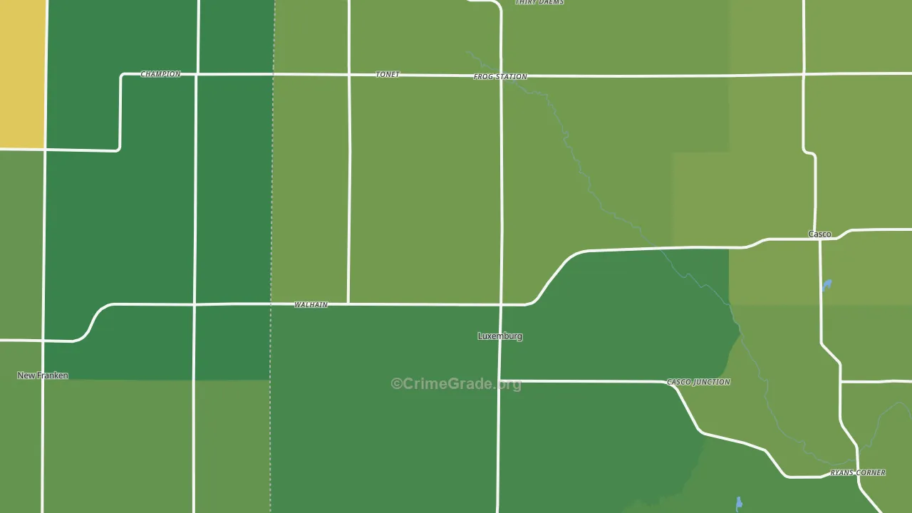 54217, WI Map of Drug-Related Crime Rates