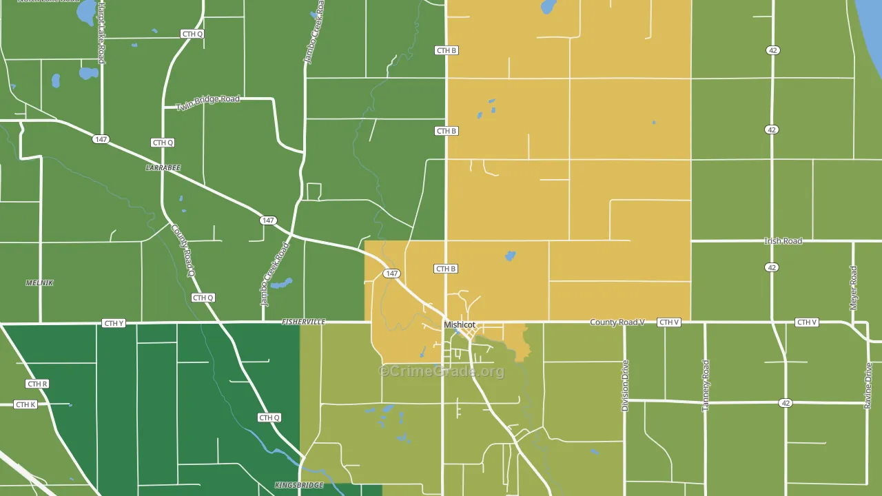 54228, WI Map of Drug-Related Crime Rates