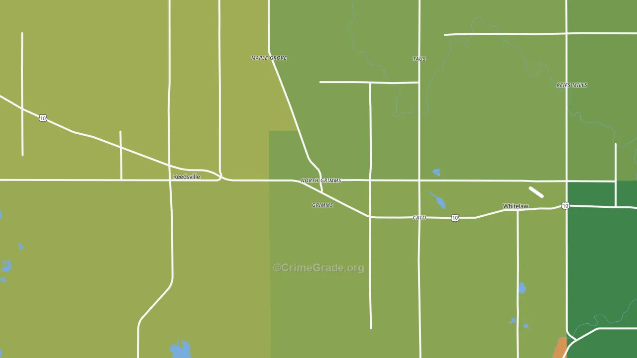 54230, WI Map of Drug-Related Crime Rates