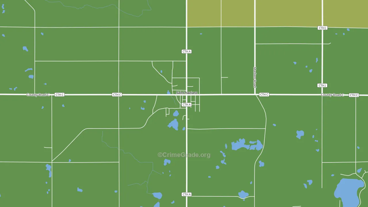 54232, WI Map of Drug-Related Crime Rates