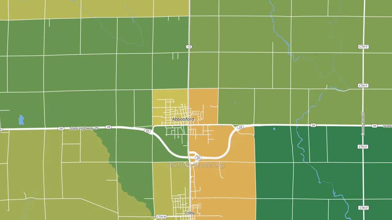 54405, WI Map of Drug-Related Crime Rates