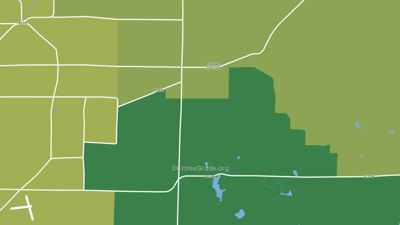 54418, WI Map of Drug-Related Crime Rates