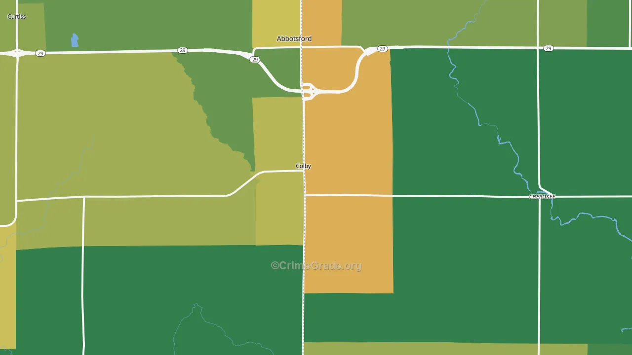 54421, WI Map of Drug-Related Crime Rates