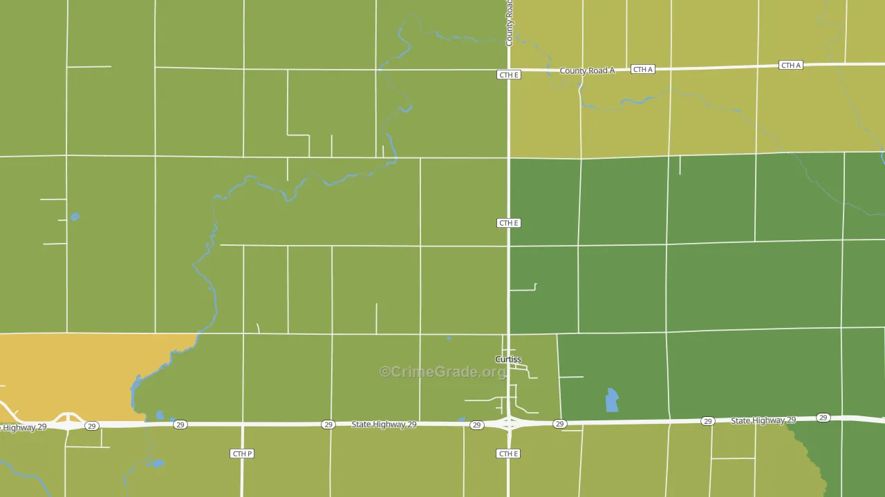 54422, WI Map of Drug-Related Crime Rates