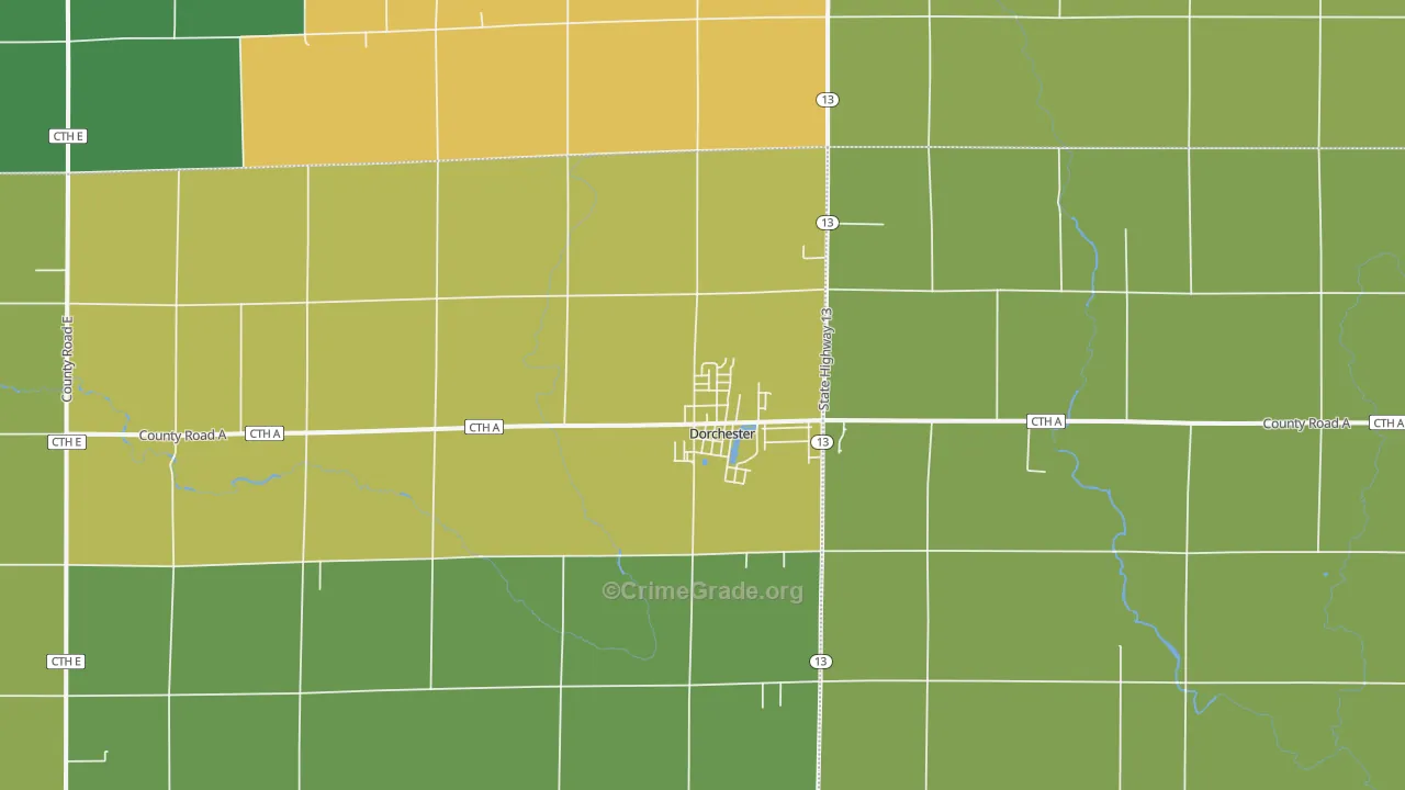 54425, WI Map of Drug-Related Crime Rates