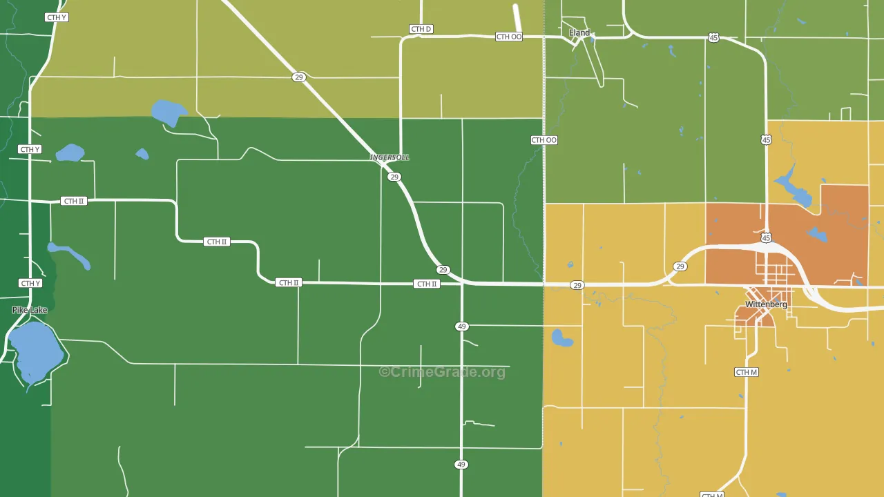 54427, WI Map of Drug-Related Crime Rates