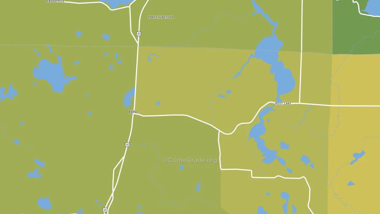 54428, WI Map of Drug-Related Crime Rates