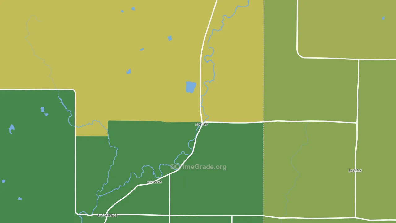 54435, WI Map of Drug-Related Crime Rates