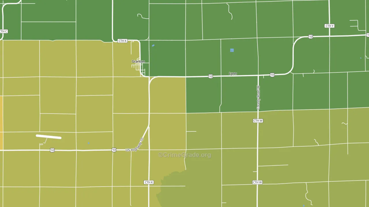 54436, WI Map of Drug-Related Crime Rates