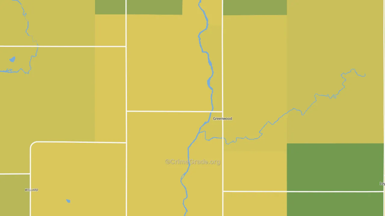 54437, WI Map of Drug-Related Crime Rates