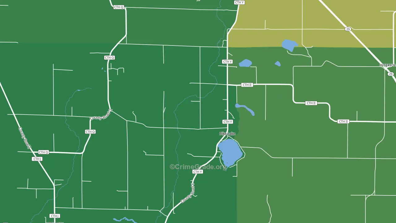 54440, WI Map of Drug-Related Crime Rates