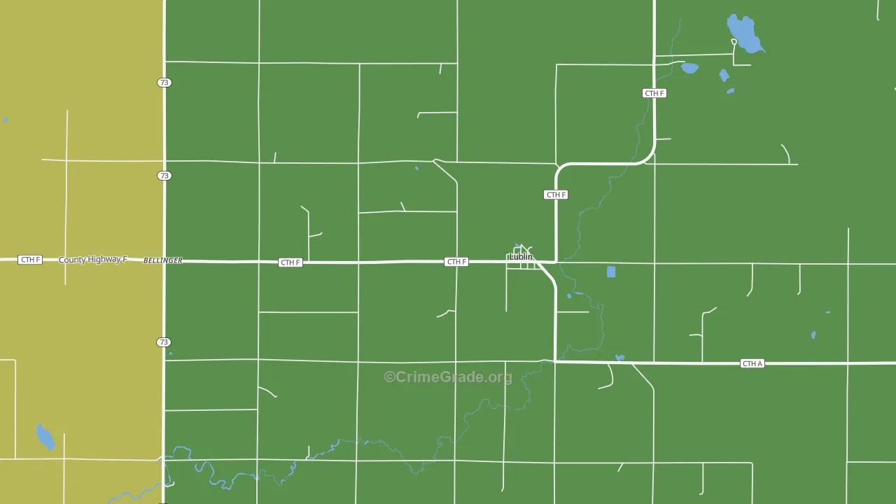 54447, WI Map of Drug-Related Crime Rates