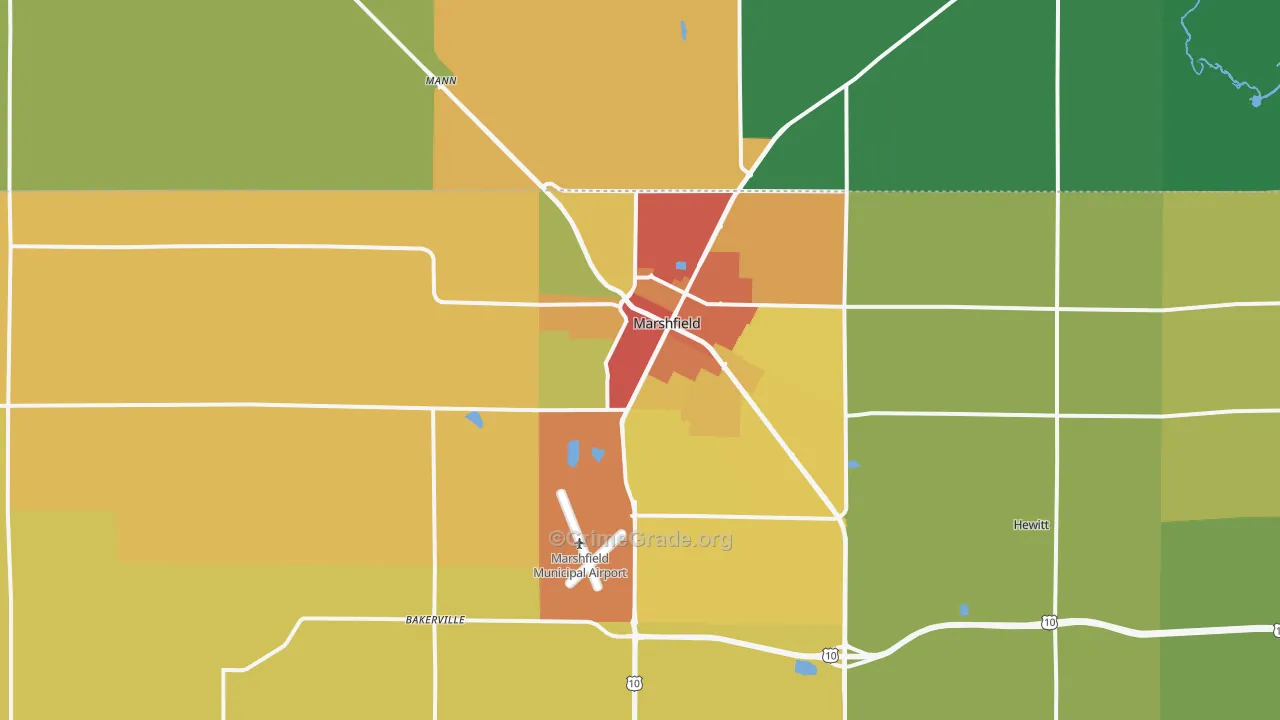 54449, WI Map of Drug-Related Crime Rates
