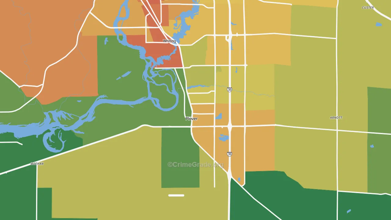 54467, WI Map of Drug-Related Crime Rates