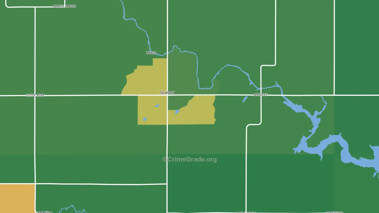 54484, WI Map of Drug-Related Crime Rates