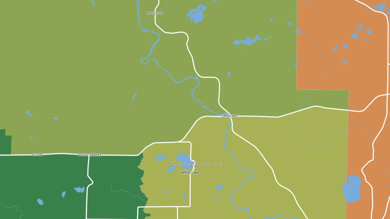 54491, WI Map of Drug-Related Crime Rates