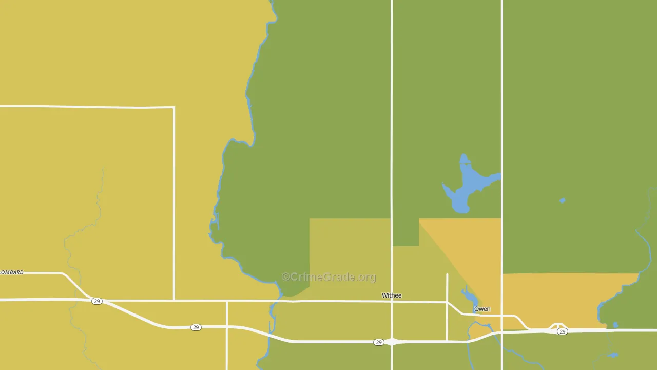54498, WI Map of Drug-Related Crime Rates