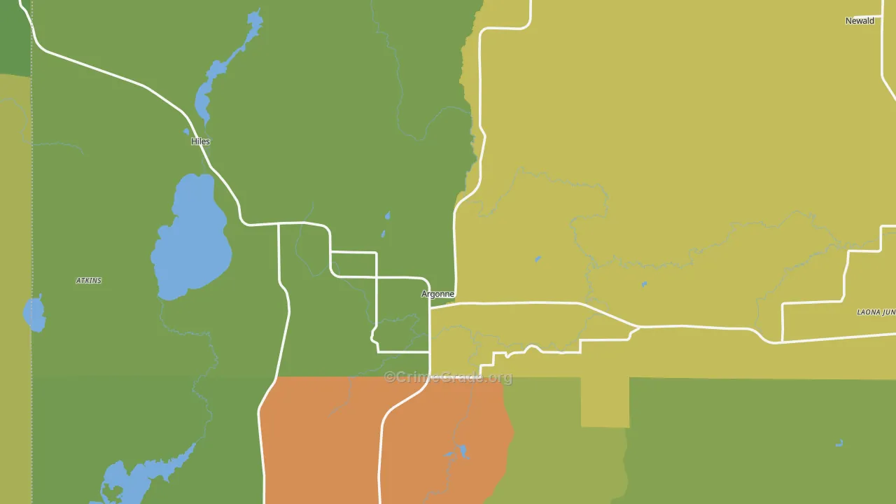 54511, WI Map of Drug-Related Crime Rates