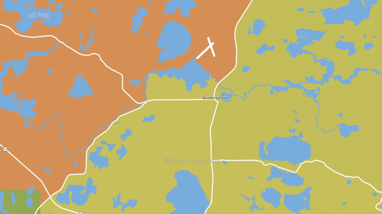 54512, WI Map of Drug-Related Crime Rates