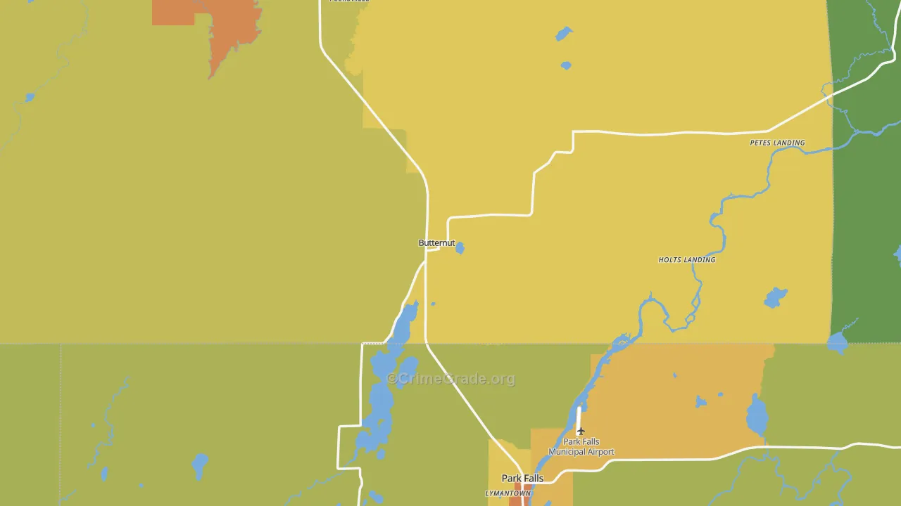 54514, WI Map of Drug-Related Crime Rates