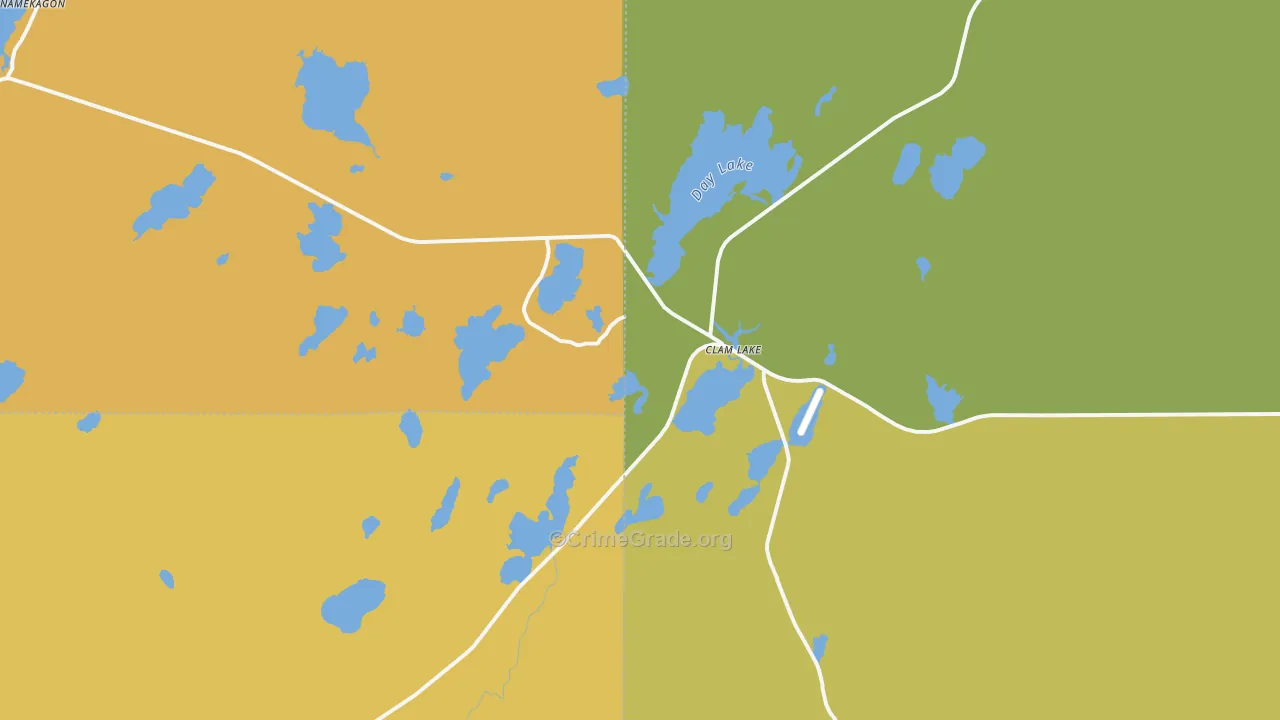 54517, WI Map of Drug-Related Crime Rates