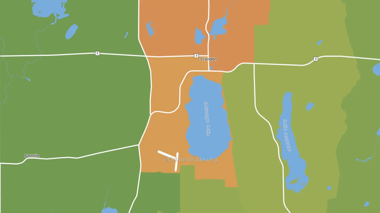 54520, WI Map of Drug-Related Crime Rates