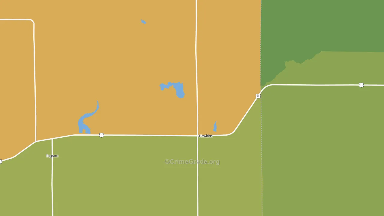 54530, WI Map of Drug-Related Crime Rates