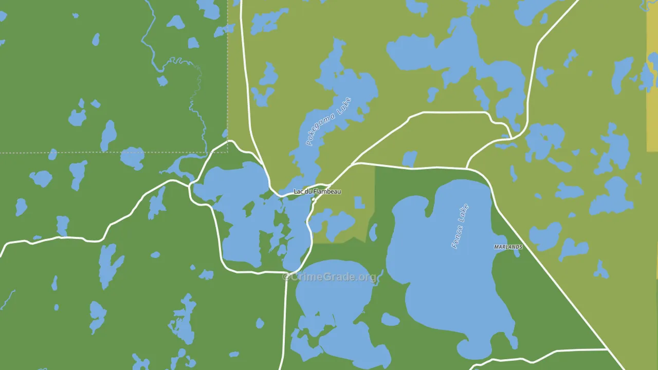 54538, WI Map of Drug-Related Crime Rates