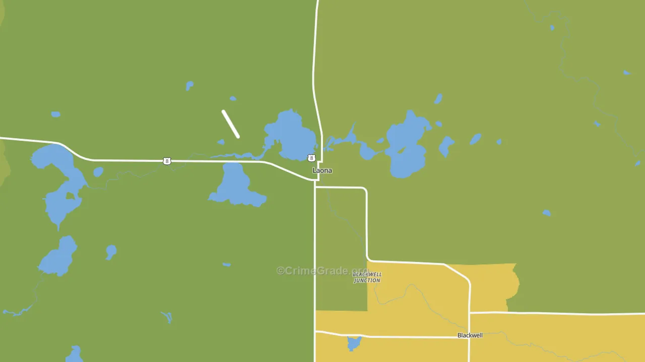 54541, WI Map of Drug-Related Crime Rates