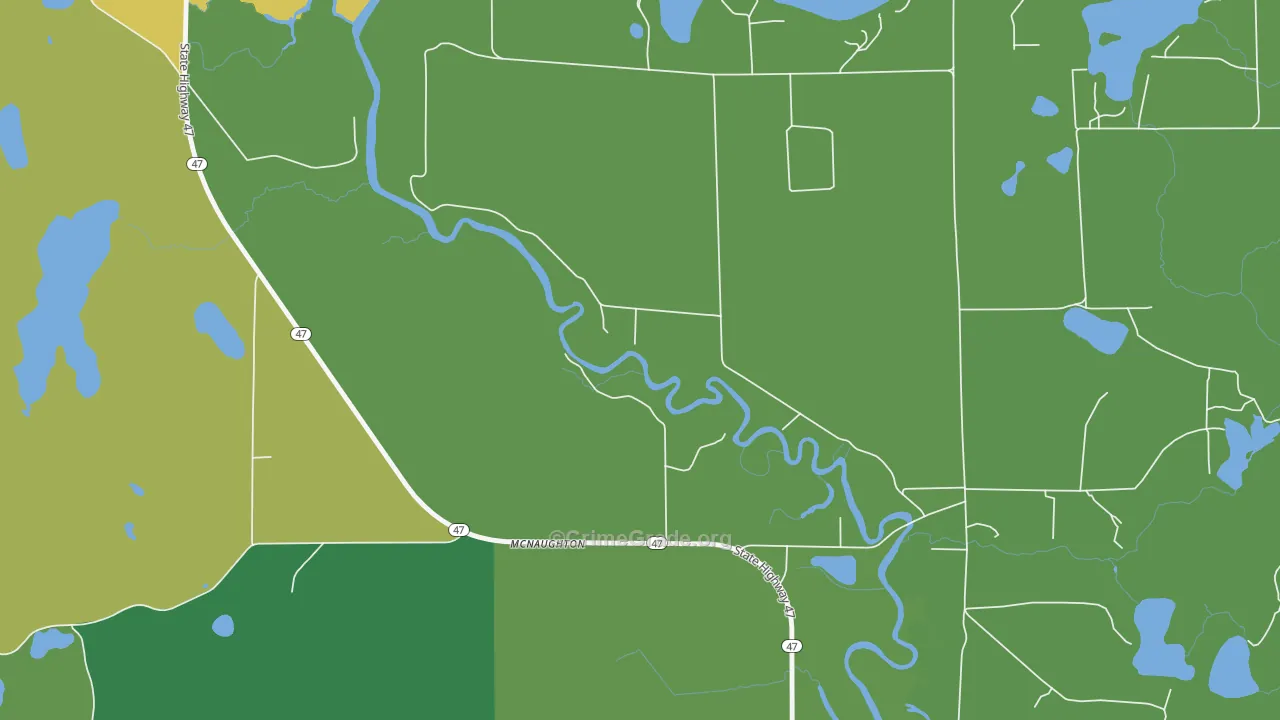 54543, WI Map of Drug-Related Crime Rates