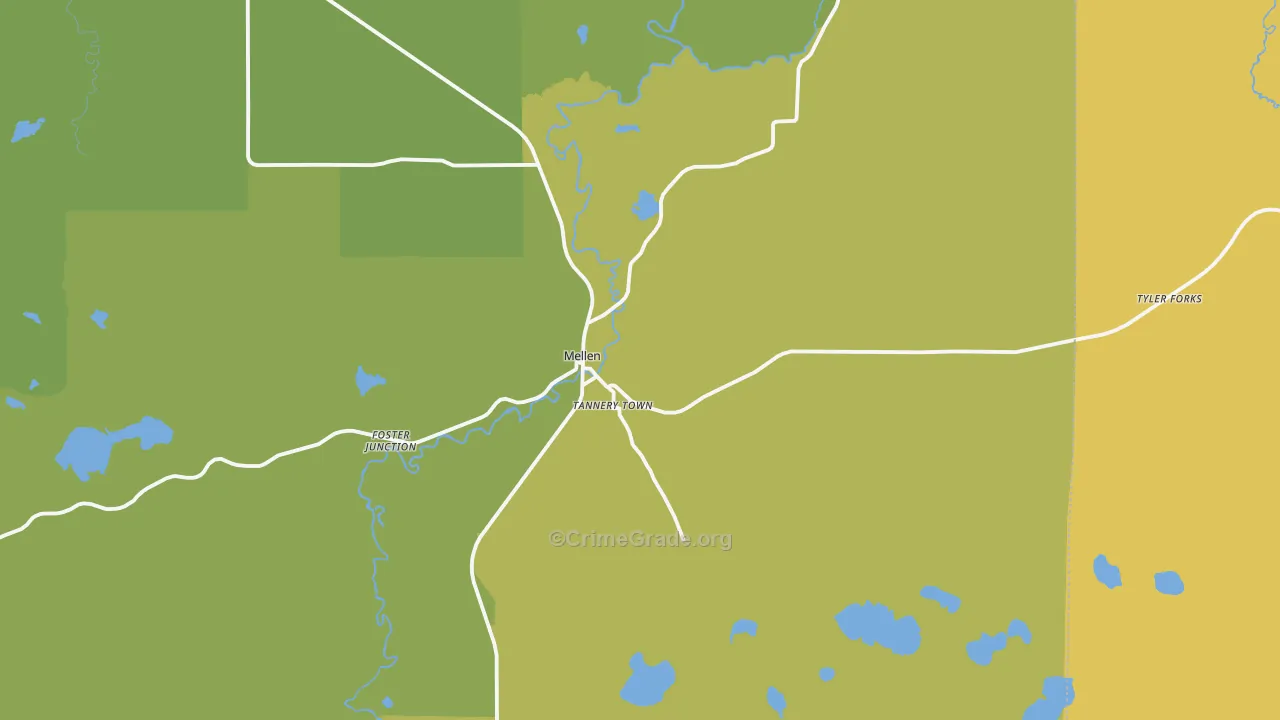 54546, WI Map of Drug-Related Crime Rates