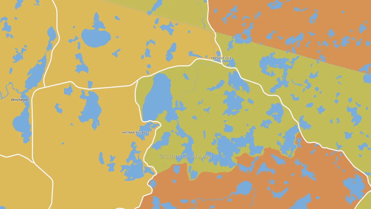54557, WI Map of Drug-Related Crime Rates