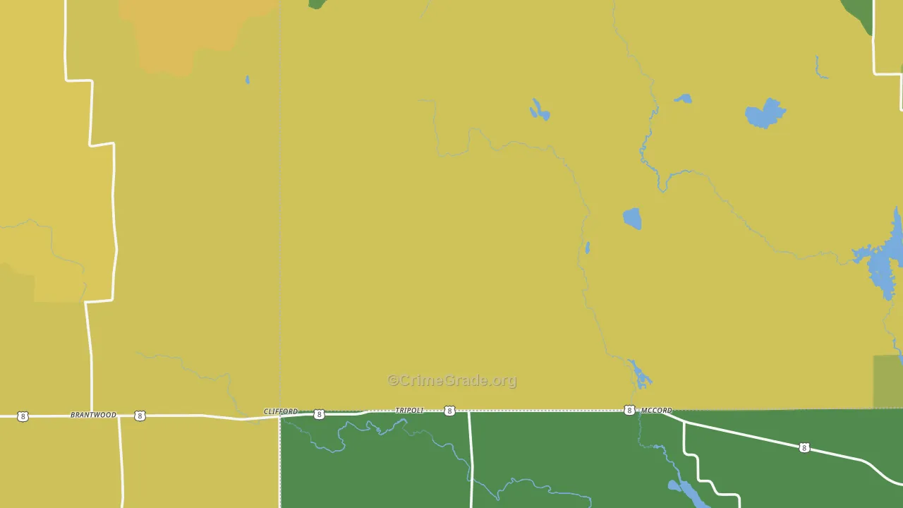 54564, WI Map of Drug-Related Crime Rates